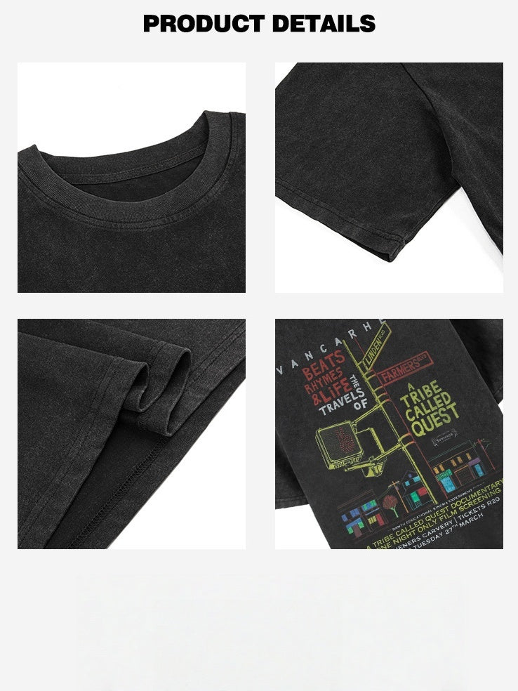 Liber Summer Neutral Printed Pattern T-shirts