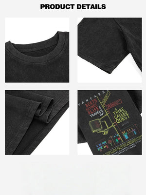 Liber Summer Neutral Printed Pattern T-shirts