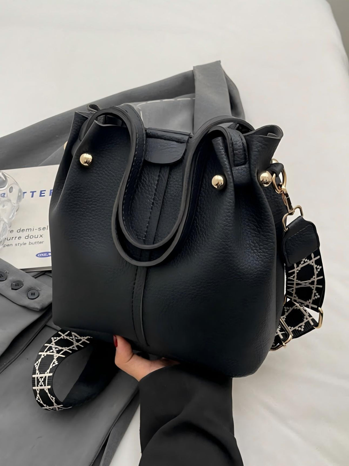 Metal Buckle Crossbody Bag