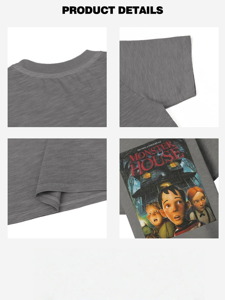 Liber Summer Neutral Printed Cartoon T-shirts