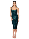 Sequined Backless Halter Dress