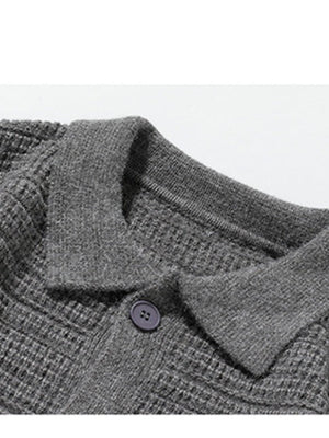 Old Money Style Cleanfit Retro Cardigan Sweater