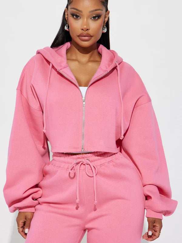 Long-sleeved Athletic Casual Sweatshirt Set