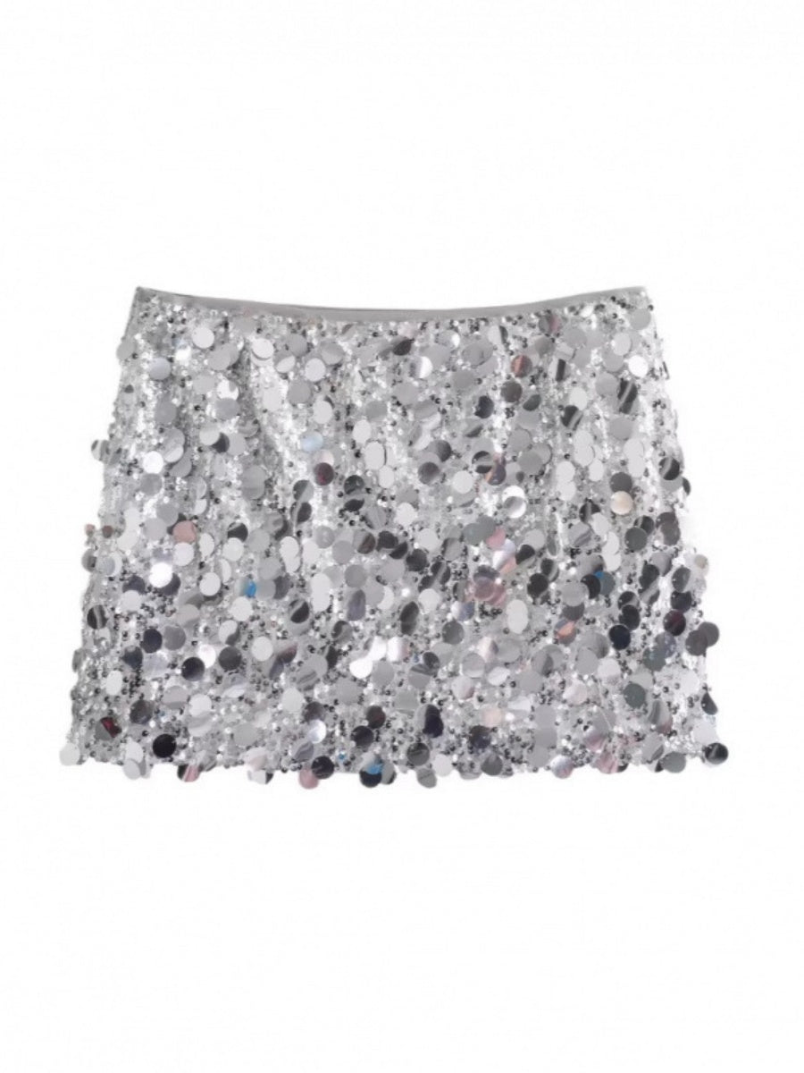 Sequins Hip-hugging Short Skirt Skirts