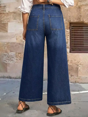 High-waisted Wide-leg Jeans