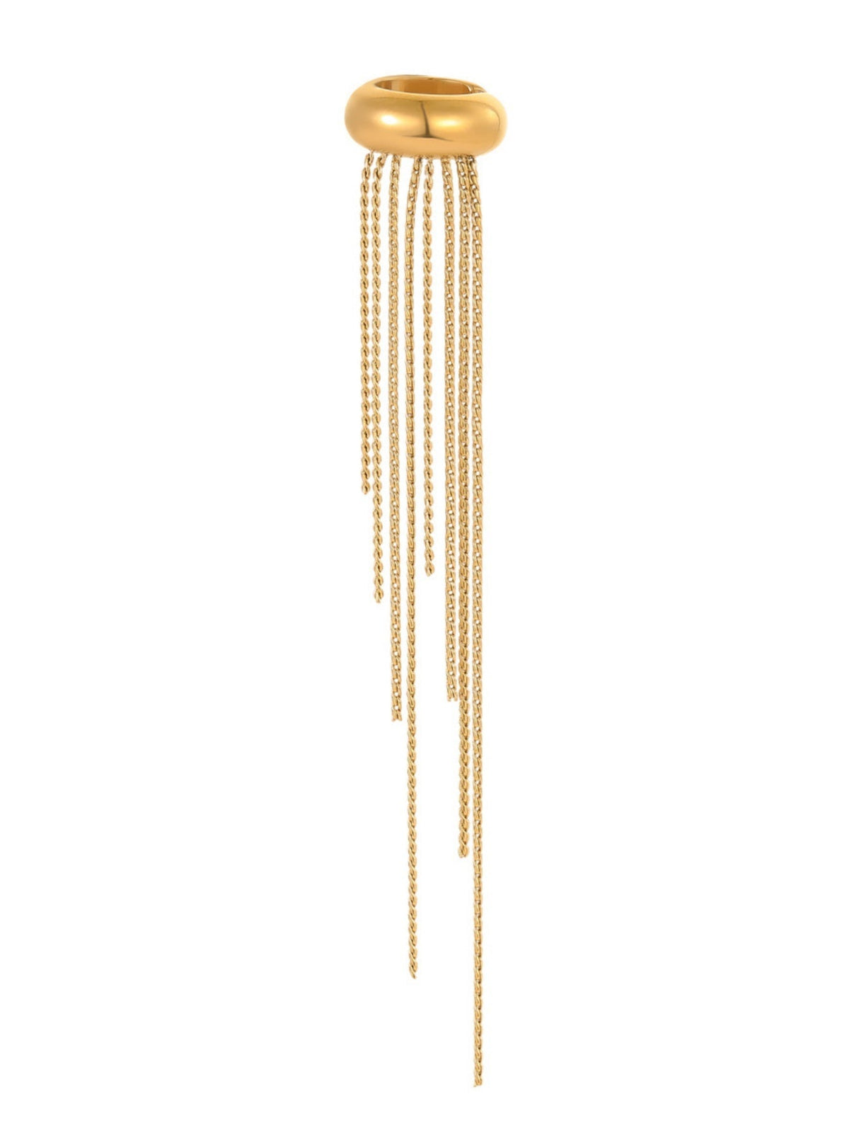Ear clip tassel earrings