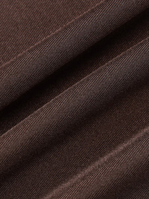 Turtleneck Long Sleeve Spliced Straps Slim Fit Maxi Dresses