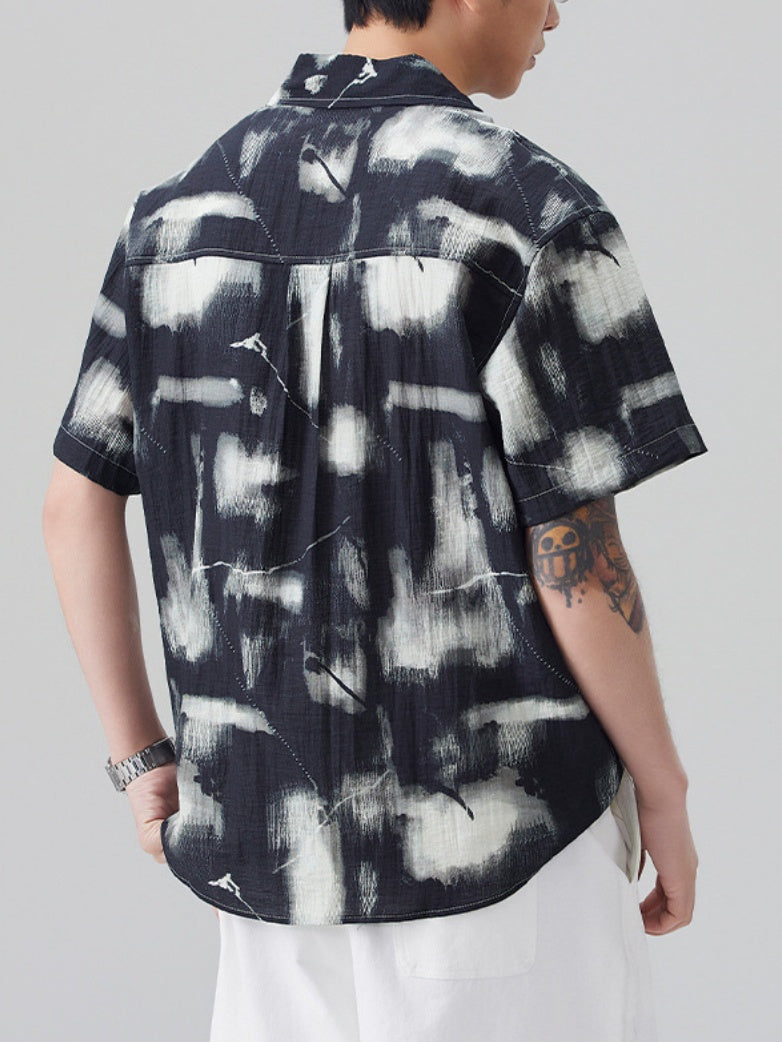 Flax Tie-dye Breathable Shirts