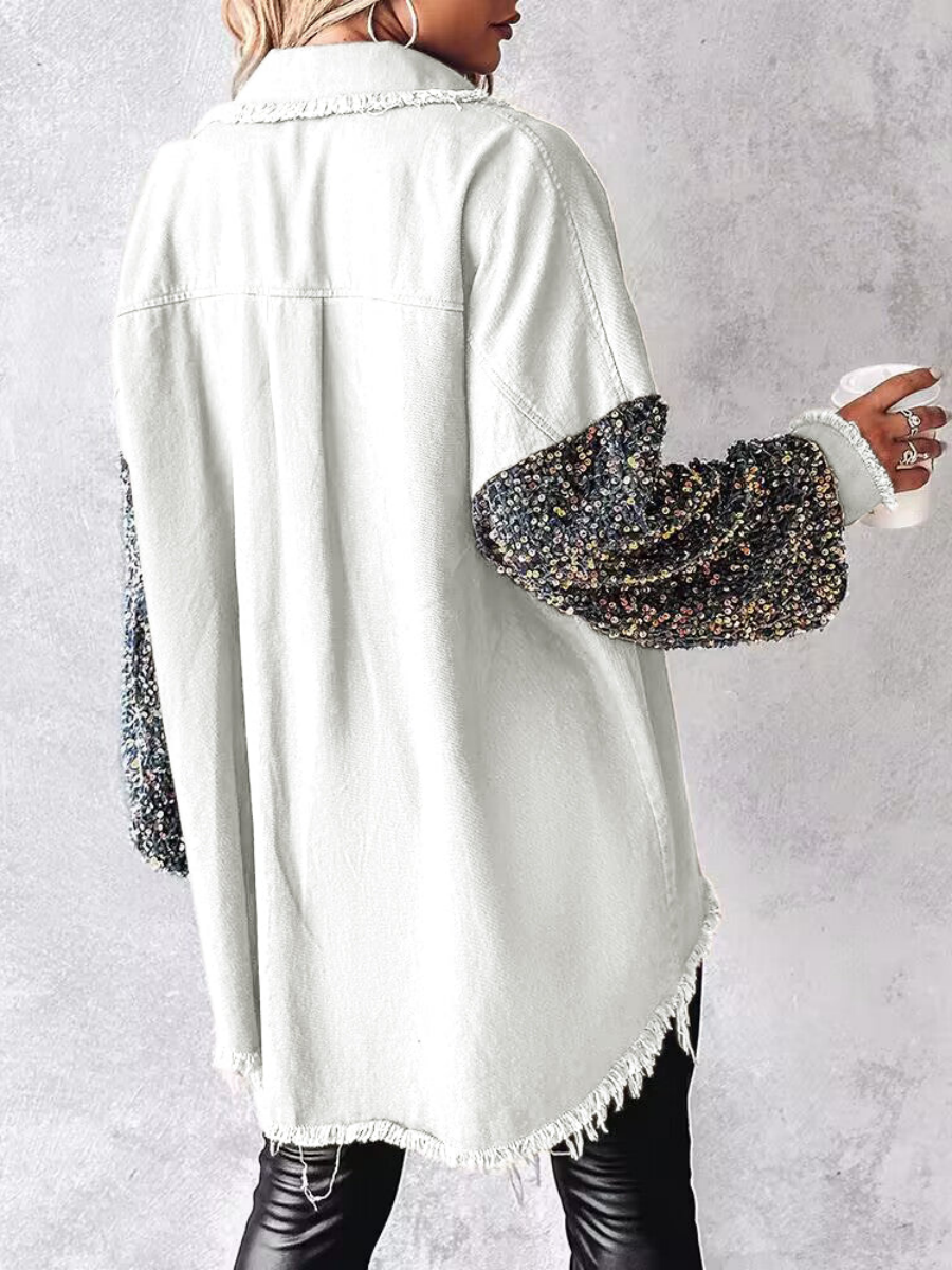 Pailletten, Knöpfe, Jeansjacken