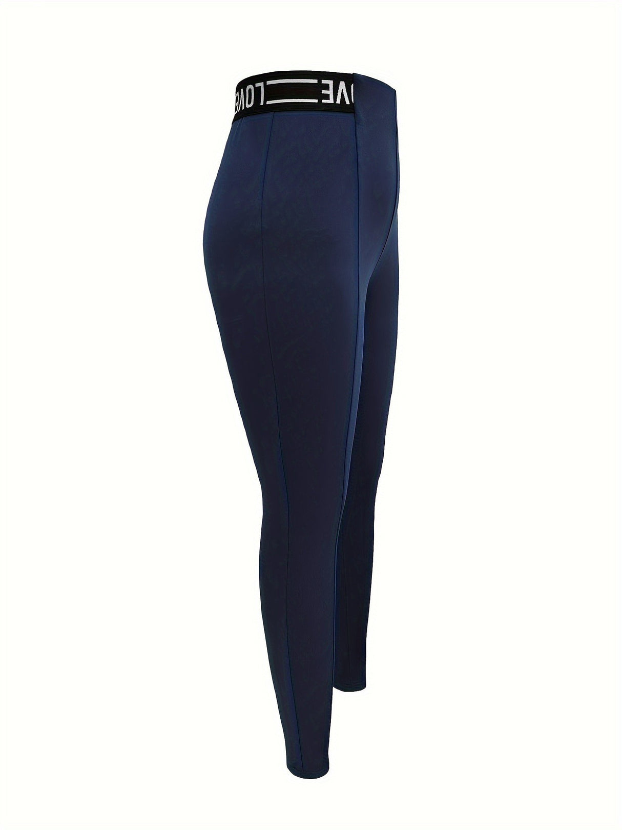 Sporty And Sexy Letter-print Elastic Waist Warm Leggings