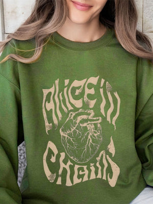 Rock And Roll Printed Sweatshirt