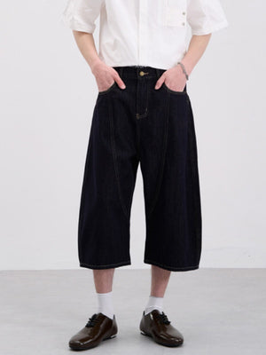 Denim Baggy Wide-leg 7 Points Shorts