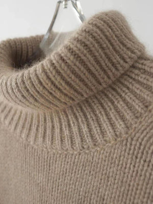 Liber Turtleneck Solid Color Solid Color Knitted Sweater
