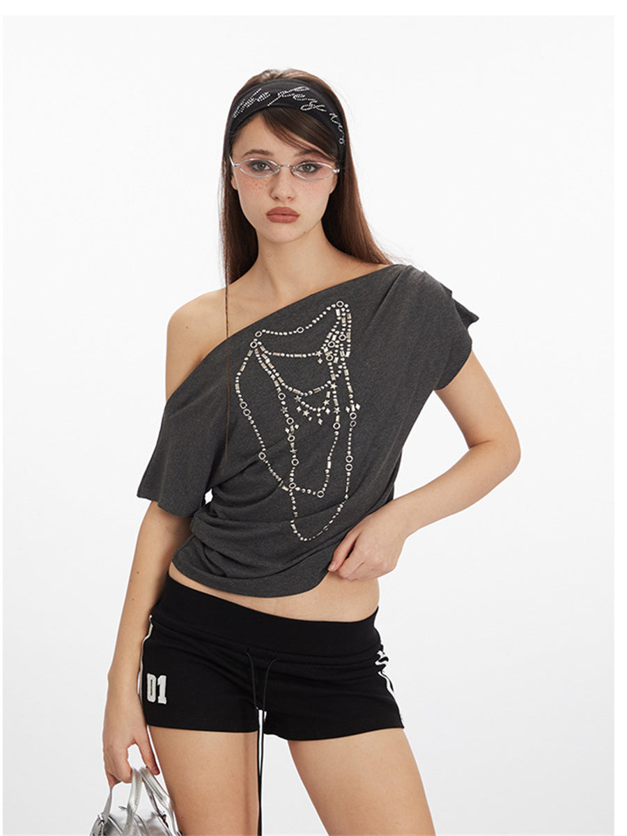 Liber Summer Women's Printed Chain T-shirts
