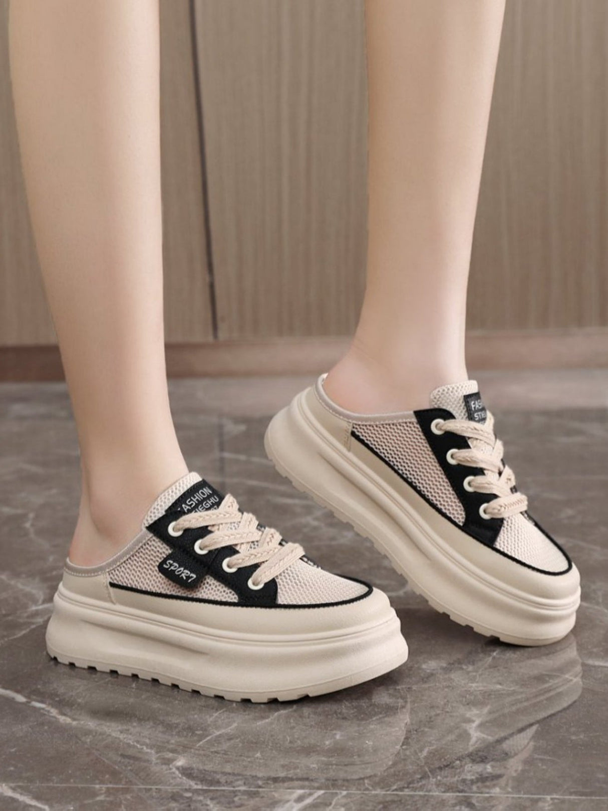 Colorblock Thick-soled Women's Casual Sports Shoes