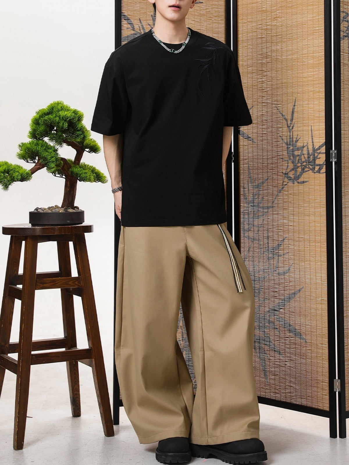 New Chinese Style Bamboo Embroidery T-shirts