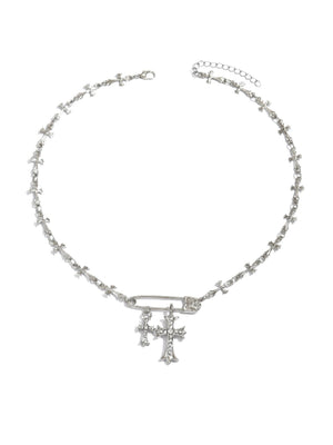 Brooch Cross Necklace