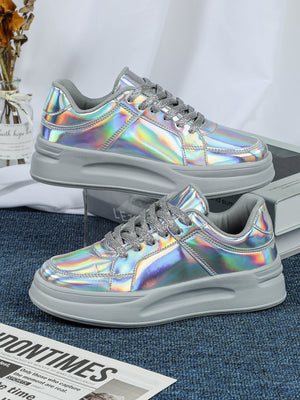Bright Silver Women's Casual Sports Shoes