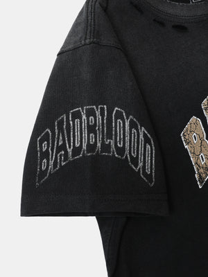 BADBLOOD Work Shop Printed Distressed T-shirts