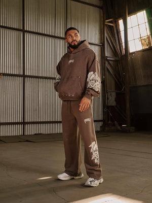 Printed Straight Loose Pants