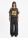 Retro Leopard Print Printed Net Hole Jersey Breathable T-shirts
