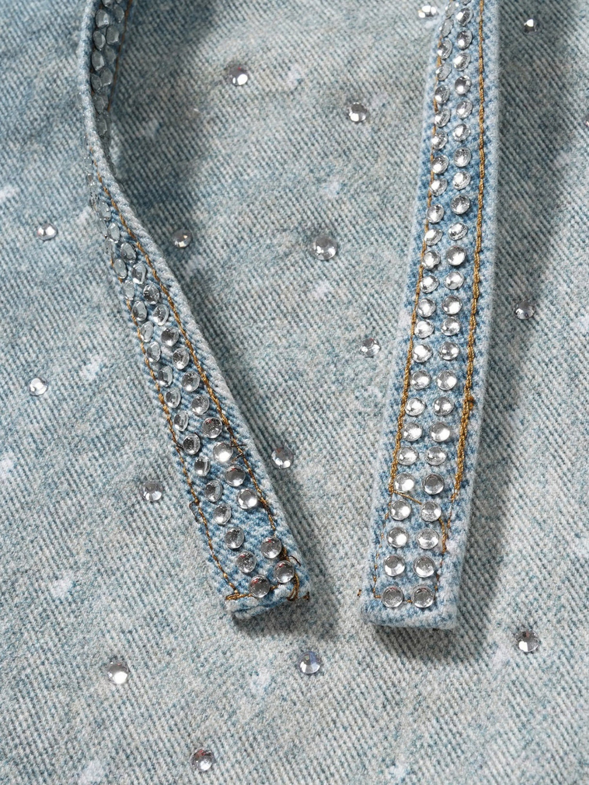 Y2K Diamond Includes Belt Loose-fitting Five-quarter Pants Jeans