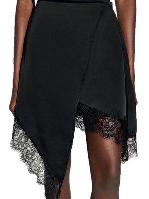 Lace Stitching A-shaped Arrangement Irregular Skirts