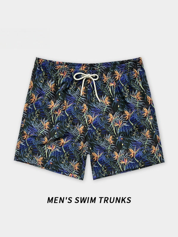 Printed Loose-fit Quick-drying Beach Shorts