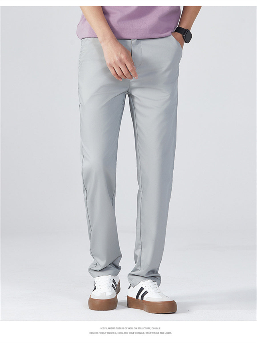 Liber Spring Men's Pocket decoration Solid Color Pants