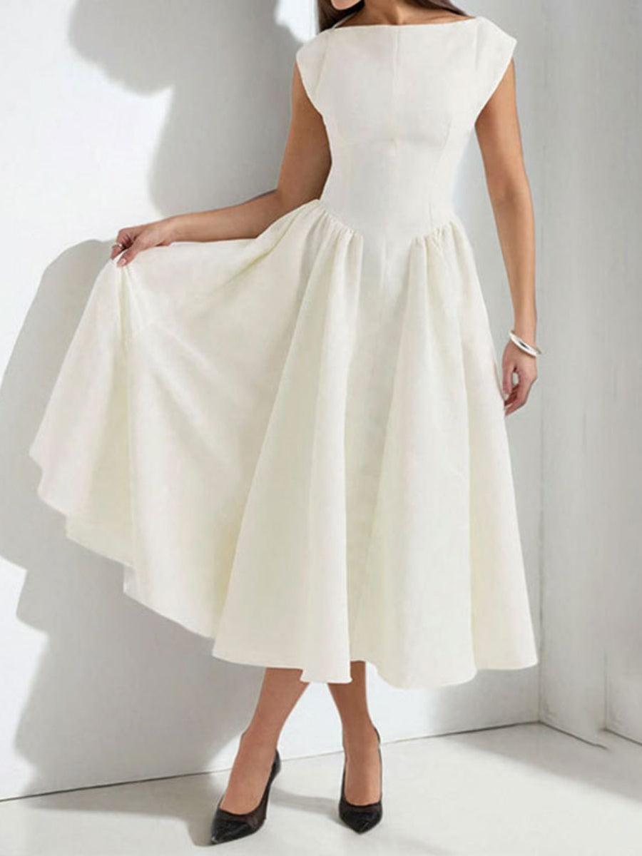 Solid Color Sleeveless Sexy Backless Long Dress