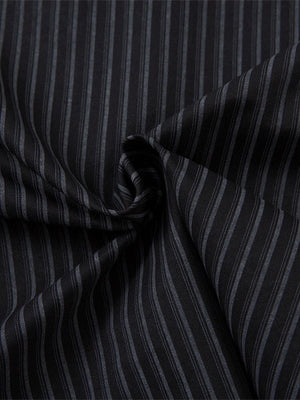 Fake Two Pieces Splicing Vertical Stripe Loose Long-sleeved Shirt