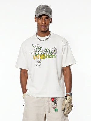 Floral Loose-fit T-shirts