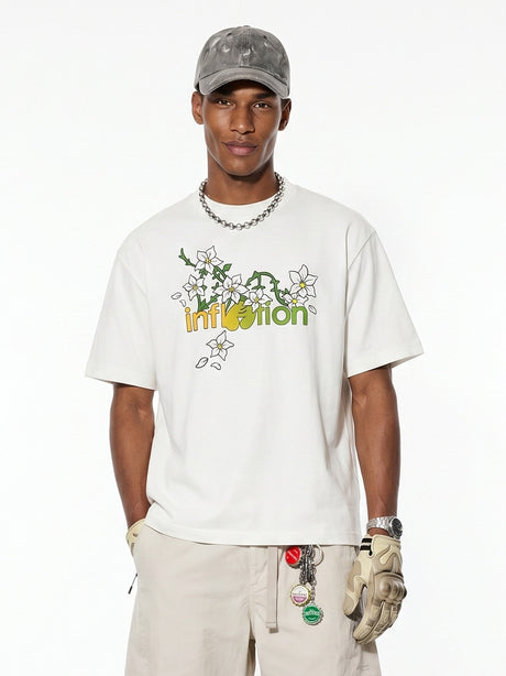 Floral Loose-fit T-shirts