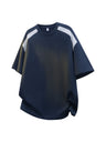 Retro Color-blocked Patchwork Loose-fit T-shirts