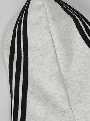 Jersey Style Distressed Letter Print Pole Bar Hoodies