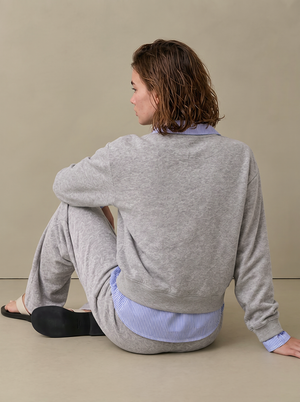 Striped Faux Two-piece Patchwork Sweatshirt