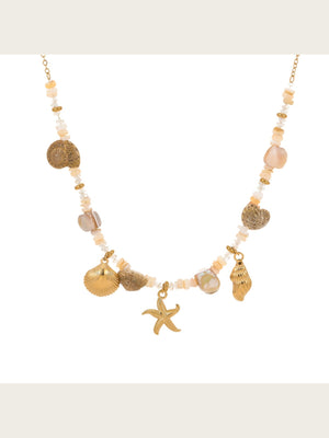 Holiday Conch Starfish Pearl Necklace