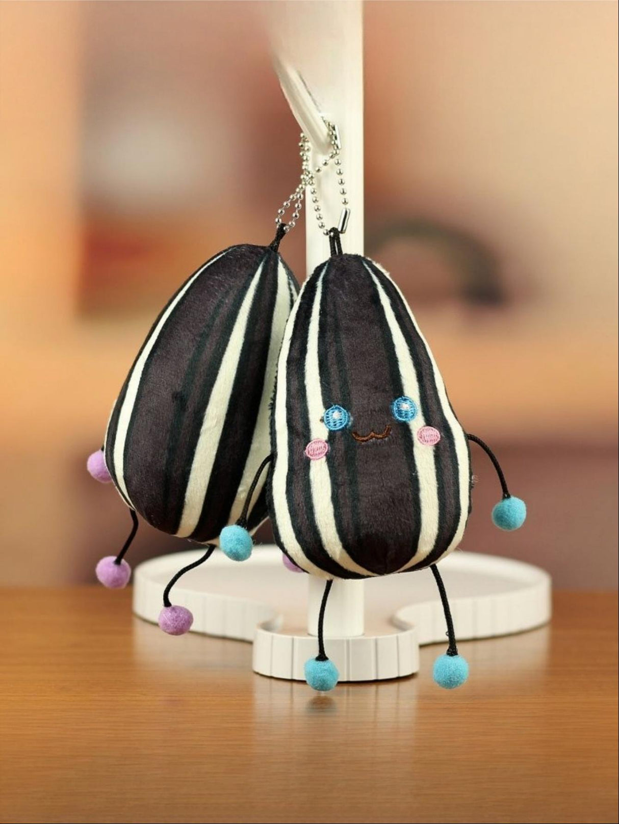 Porte-clés peluche tournesol