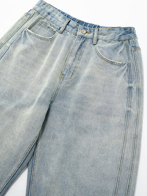 Gradient Grind Old Wide-leg Leisure Jeans