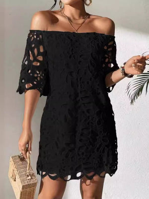 Lace Cutout Off-shoulder Mini&Short Dresses