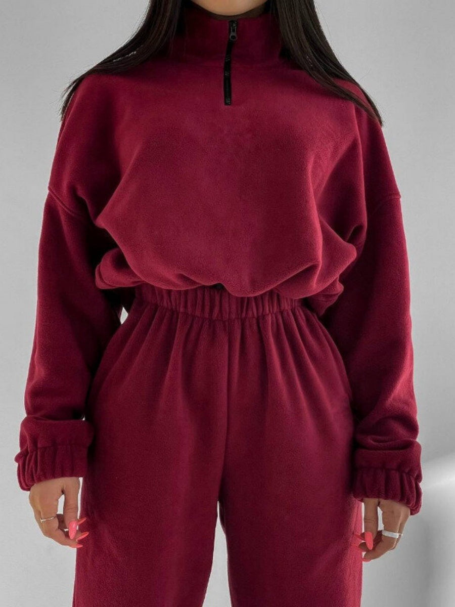 Liber Autumn women's zipper pullover sweatshirt long sleeve two-piece suit