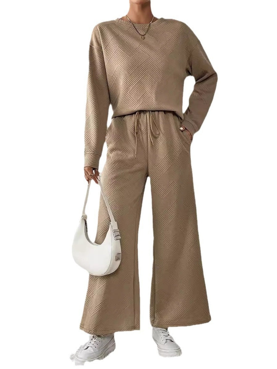 Liber Spring Women's Splicing Diamond 2-piece Sets
