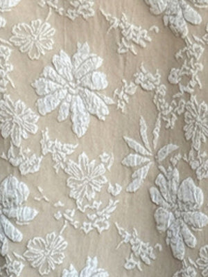 Open-front Floral Textured Fabric Daily Workplace Attire: Suit Jacket