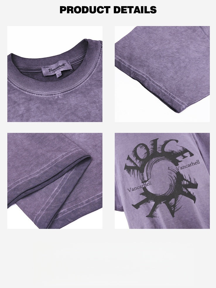 Liber Summer Neutral Printed Letter T-shirts