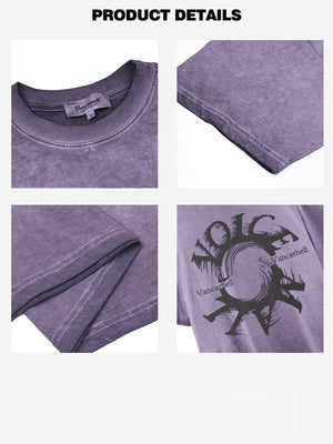 Liber Summer Neutral Printed Letter T-shirts