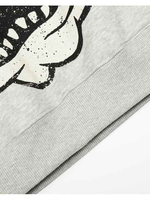 Parody Big Mouth Personalized Prints Plush Graffiti Hooded Sweatshirt