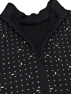 Strassbesetzte, figurbetonte und sexy, glänzende Party-Maxikleider