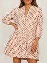 Polka Dots Ruffle V-neck Mini&Short Dresses