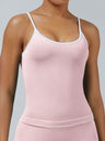 Color-blocked With Breast Pads Exercise Yoga Halter Top