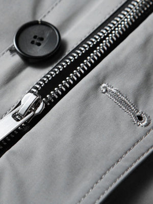 Business Wrinkle-Free Mid-Length Trench Coat